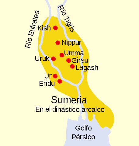 Mapa sumerio del periodo arcaico